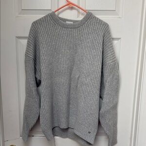 Aritzia Sunday Best Light Gray Crewneck Sweater